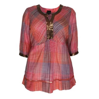Ann Harvey Red Checked Blouse