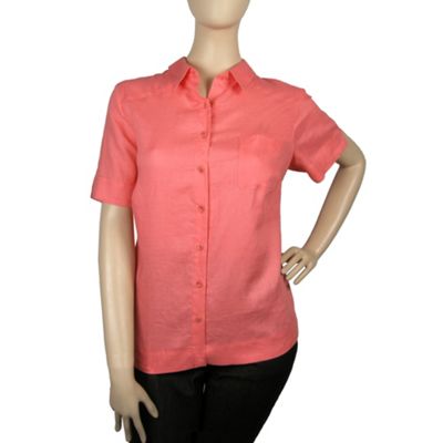 Ann Harvey Coral Linen Blouse