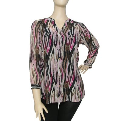 Ann Harvey Pink animal print blouse