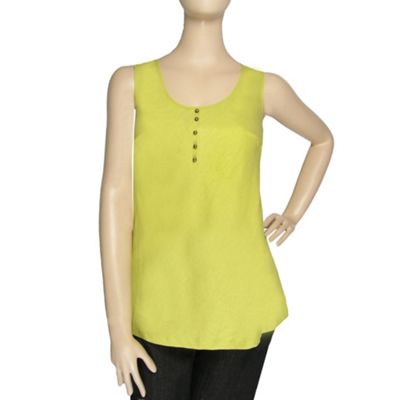 Ann Harvey Lime Linen Shell Blouse