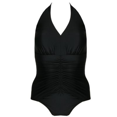 Ann Harvey Black Tummy Control Halterneck Swimsuit