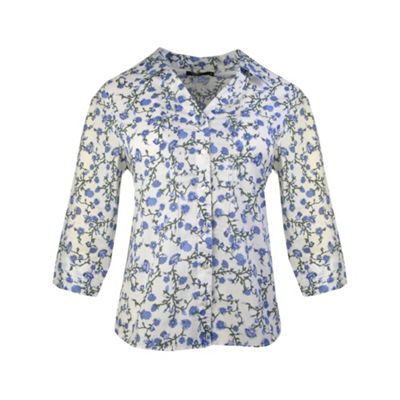 Dash White China Print Blouse