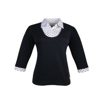 Navy 2in1 Anchor Blouse