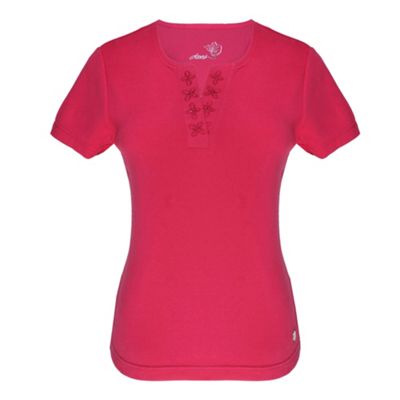 Pink embroidered t-shirt