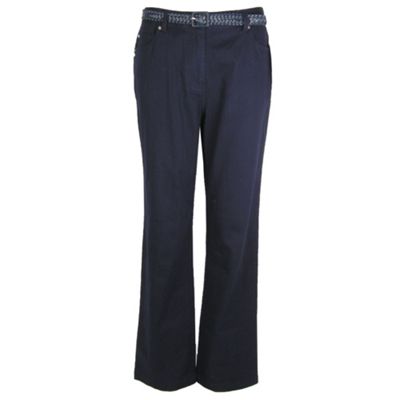 Blue denim petite vertical trousers