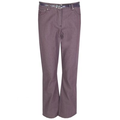 Purple denim trousers