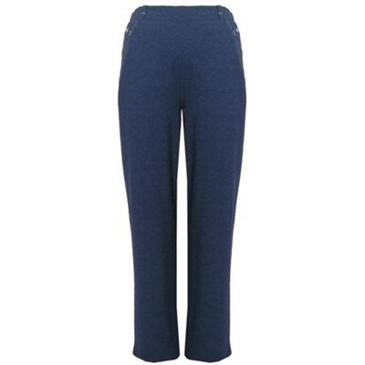 Blue Petite Interlock Pants