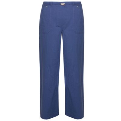 Washed cotton petite trouser
