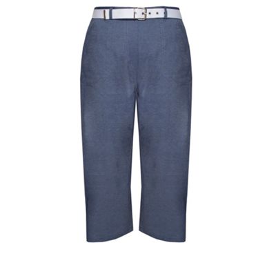 Blue cropped trouser