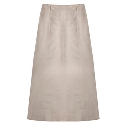 Stone Washed Linen Maxi Skirt