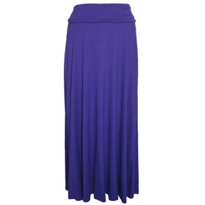 Dark Purple Jersey Maxi Skirt