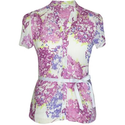 Bouquet Crushed Blouse with Belt