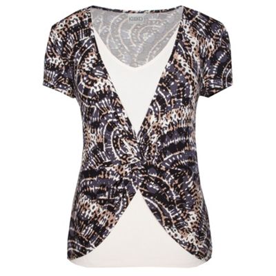 Short Sleeve Twist Front Jersey Top