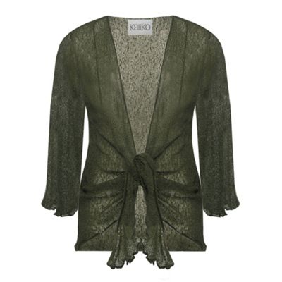 Khaki One Size Fits All Long Length Shrug
