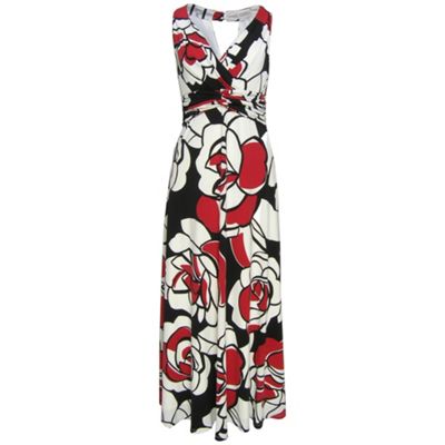 £95 Red linear print maxi dress