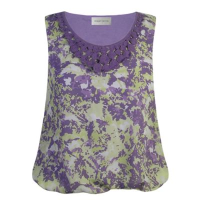 Petite Purple Multi Embellished Blouse