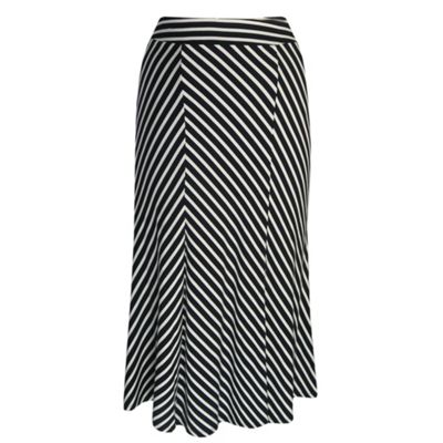 Navy Stripe Jersey Skirt