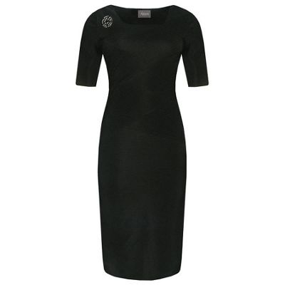£64.4 Black Body Con Dress With Sleeve