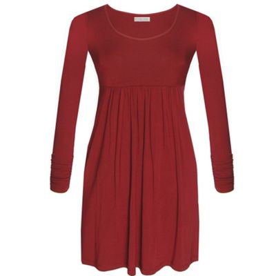 £31.5 Red scoop neck jersey dress