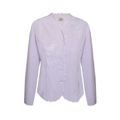 Eastex Mid Purple Self Embroidered Blouse