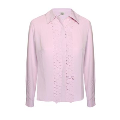 Light Pink Laser Petal Cut Blouse