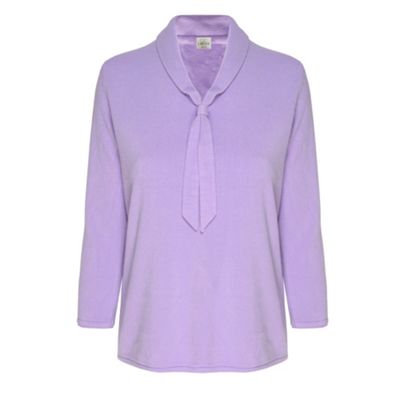 Light Purple Tie Neck Jumper