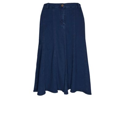 Regular Length Denim Panelled Skirt