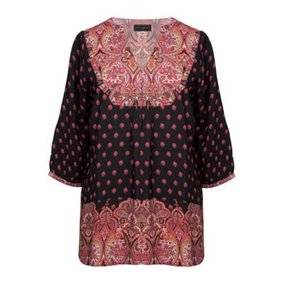 Ann Harvey Black Paisley Print Blouse