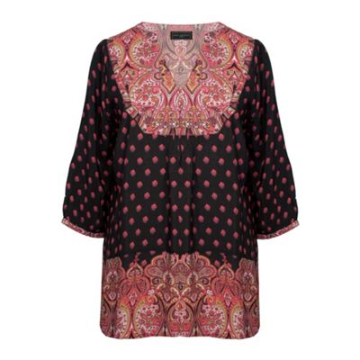 Ann Harvey Black Paisley Print Blouse