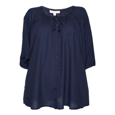 Ann Harvey Navy Batwing Blouse