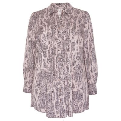 Ann Harvey Mocha Animal Print Blouse