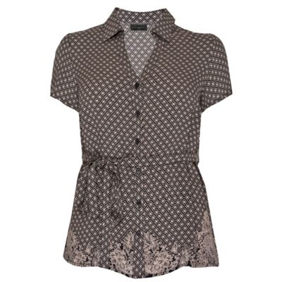 Ann Harvey Black Printed Blouse