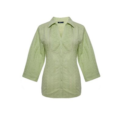 Dash Green Embroidery Blouse