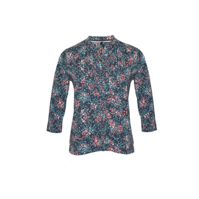 Dash Dark blue floral print blouse