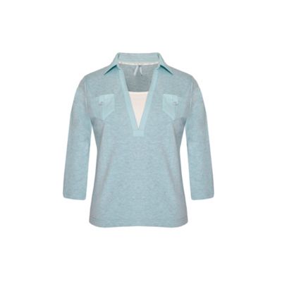 Light blue layered rugby top