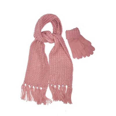Red Pocket Fleece Scarf