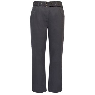 Grey Coloured Denim Trousers Regular Length