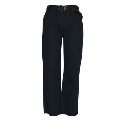 Regular Black Denim Trousers