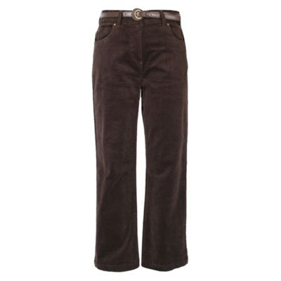 Chocolate Cord Trousers Regular Length