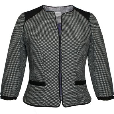 Grey & Black Spot 3-4 Sleeve Jacket