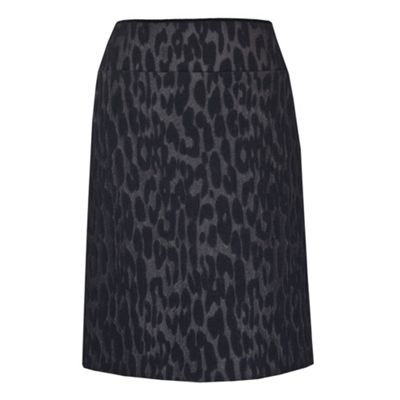 Animal Jacquard A-Line Skirt