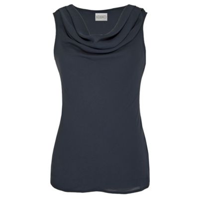 Sleeveless Cowl Neck Blouse