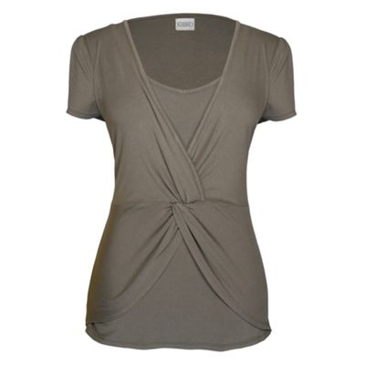 Green Twist Front Top