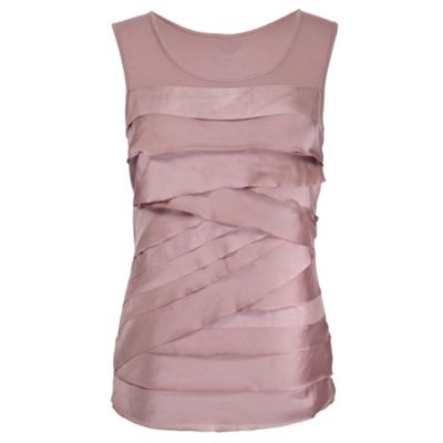 Light Pink Short Sleeve Tiered Top