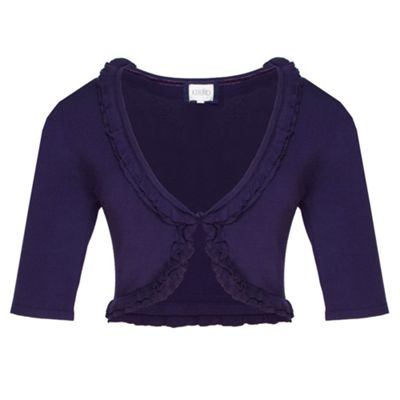 Purple 3-4 Sleeve Knitted Bolero