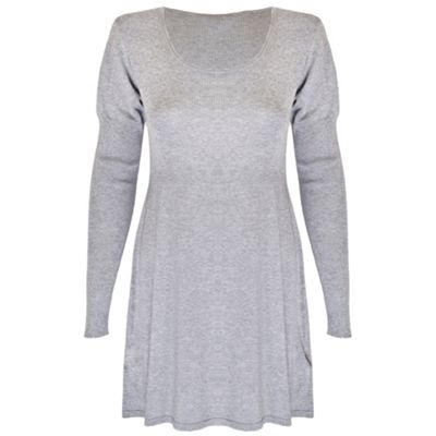 Grey Long Sleeve Babydoll Jumper