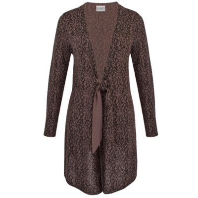 Tie Front Animal Print Cardigan