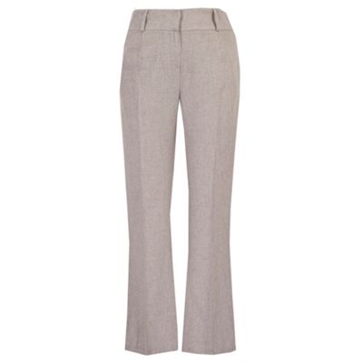 Stone Bootleg Tailored Trousers
