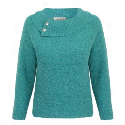 Light Teal Textured Bardot Neck Top