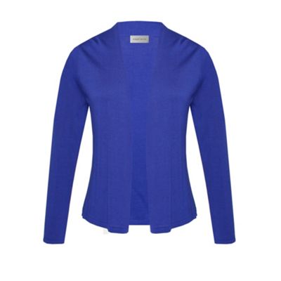 Petite Bright Blue Long Sleeve Godet Cardigan